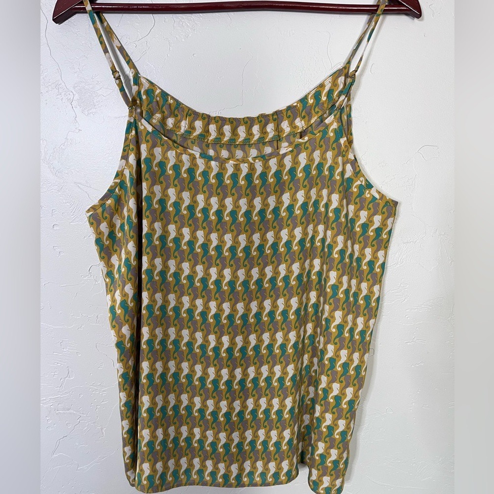 CAbi Seahorse Pleated Cami Tank Top XL - Picture 4 of 5